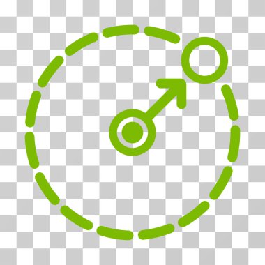 Yuvarlak alan sınır vektör simgesi