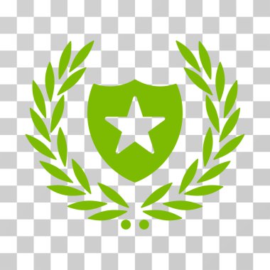 Kalkan defne çelengi vektör simgesi