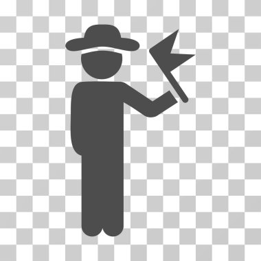 Beyefendi ile bayrak vektör simgesi