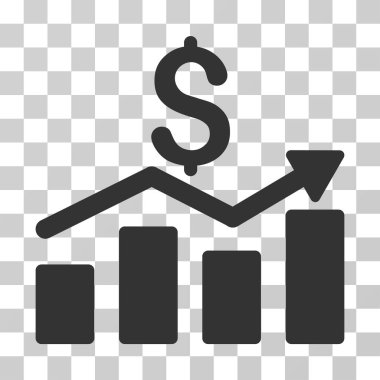 Satış grafiği vektör simgesi