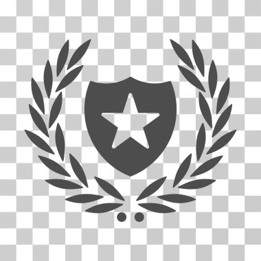 Kalkan defne çelengi vektör simgesi