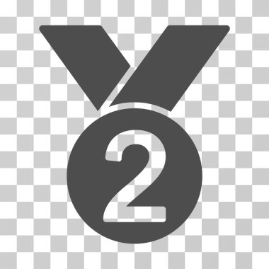 Gümüş madalya vektör simgesi