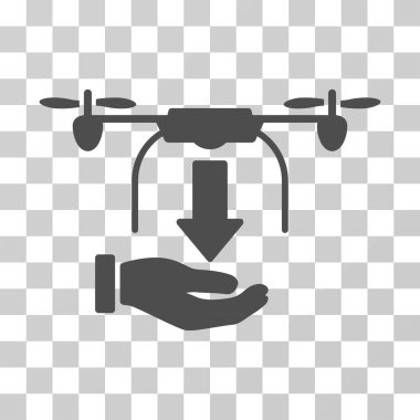 Drone el vektör simgesi kaldırma