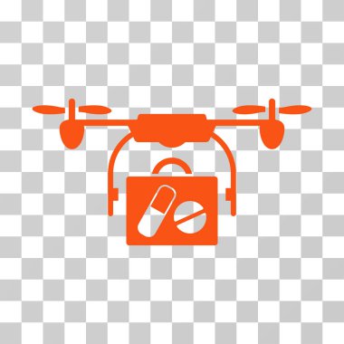 Airdrone eczane teslimat vektör simgesi