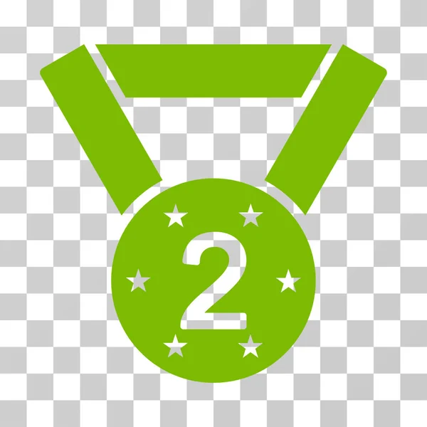 Deuxième icône vectorielle de médaille — Image vectorielle