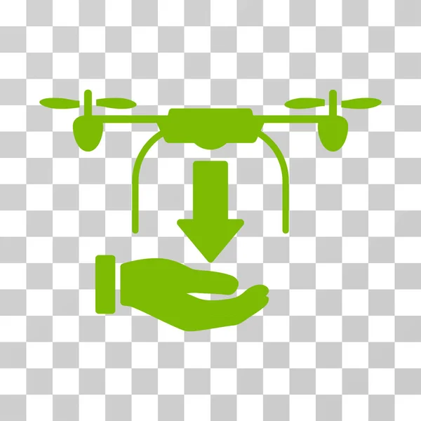 Décharger l'icône vectorielle de main de drone — Image vectorielle