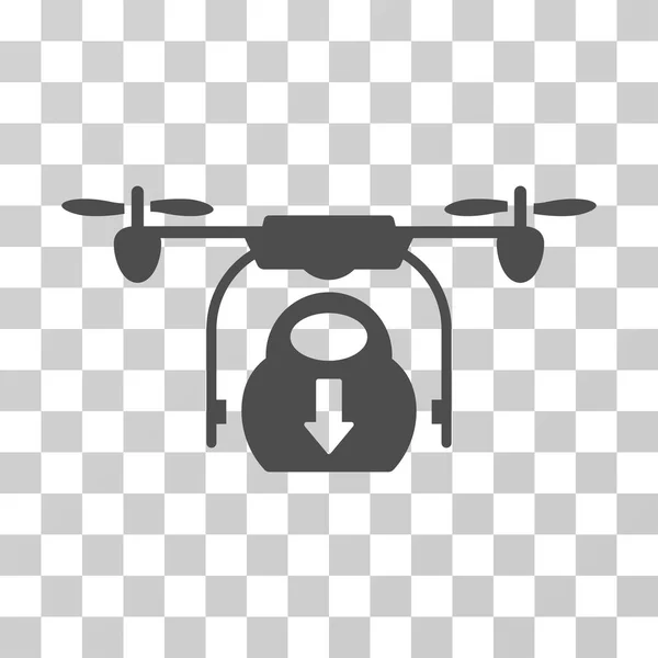 Drone Drop Cargo Vector Icon — Stock Vector