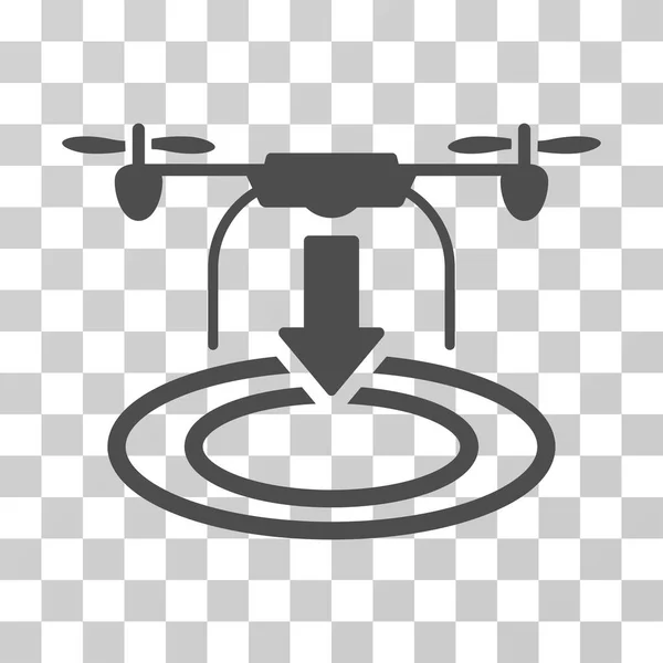 Icona vettoriale atterraggio droni — Vettoriale Stock