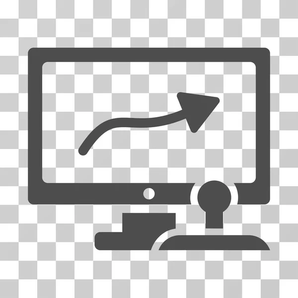 Controle de Caminho Monitor Vector Icon — Vetor de Stock