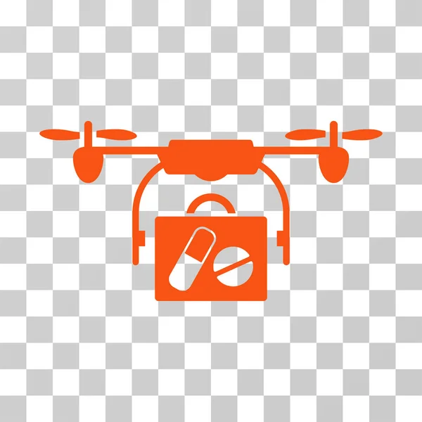 Airdrone gyógyszertár szállítási Vector Icon — Stock Vector