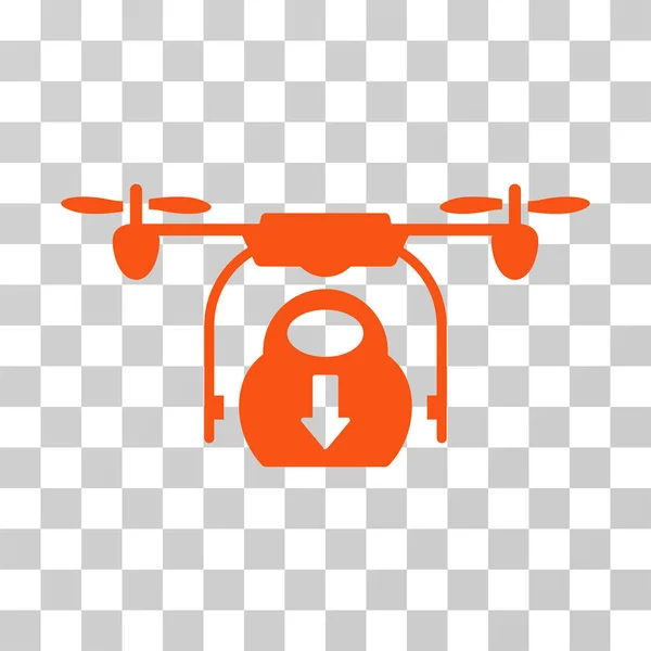 Drone Drop Cargo Vector Icon — Wektor stockowy