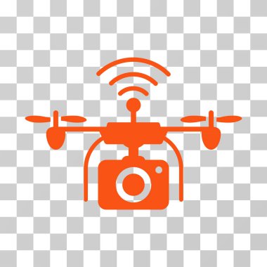 Radyo kamera dron vektör simgesi