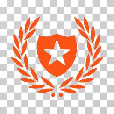 Kalkan defne çelengi vektör simgesi