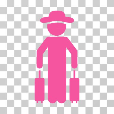 Beyefendi yolcu vektör simgesi