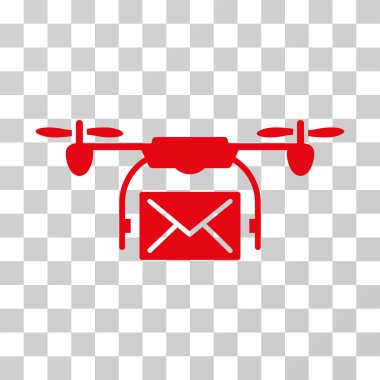 Posta teslim dron vektör simgesi