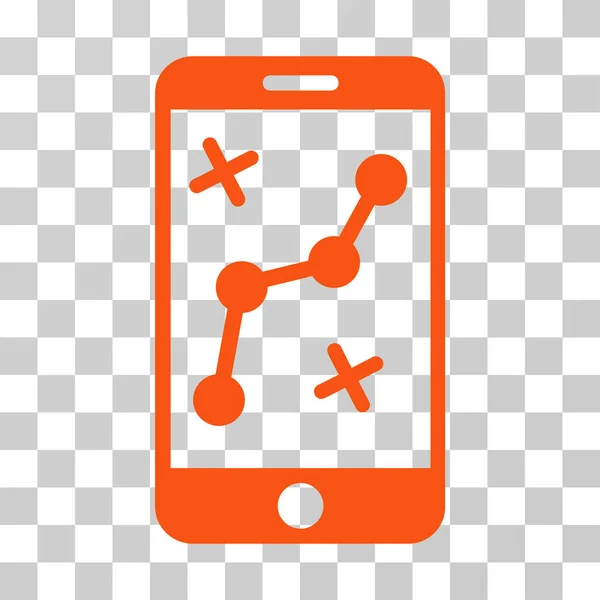 Route Smartphone Vektorsymbol — Stockvektor
