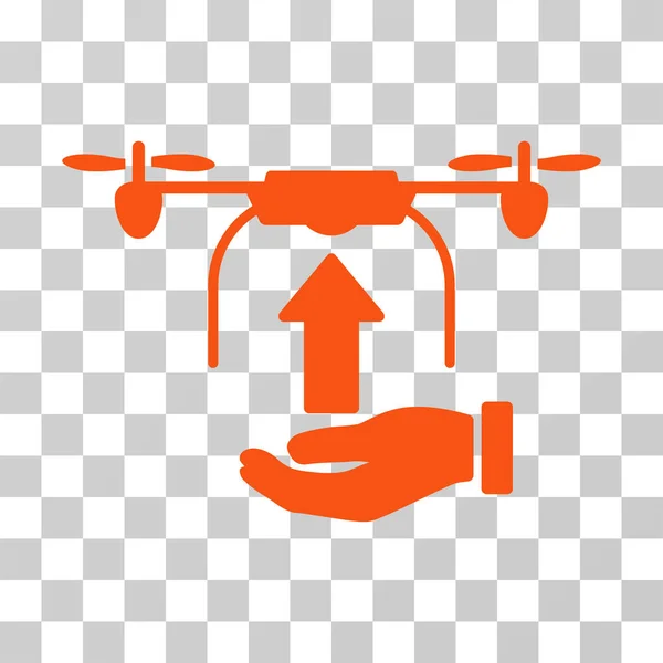 Küldjön a Drone-kézzel Vector Icon — Stock Vector