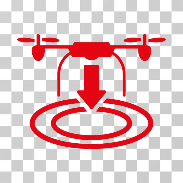 Drohnenlandevektorsymbol — Stockvektor