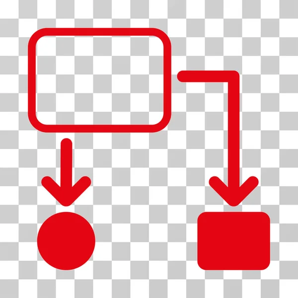 Schéma d'organigramme Icône vectorielle — Image vectorielle