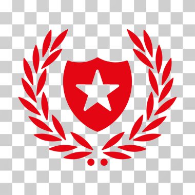 Kalkan defne çelengi vektör simgesi