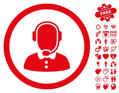 Bonus Dating ile çağrı merkezi operatörü simgesi