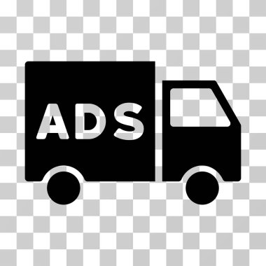 Reklam Van vektör simgesi