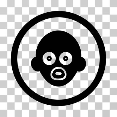 Bebek kafa vektör simgesi