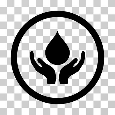 Kan bağışı eller vektör simgesi