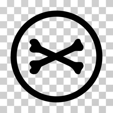 Kemikler vektör simgesi çapraz