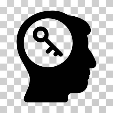 Beyin anahtar vektör simgesi