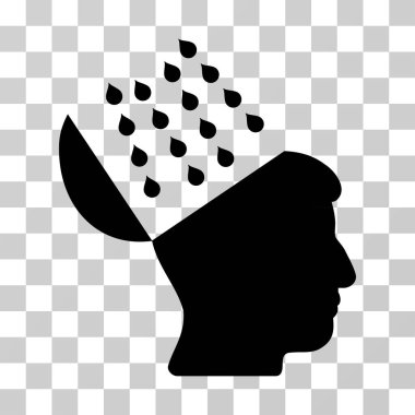 Beyin duş vektör simgesi