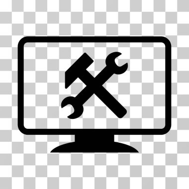 Masaüstü ayarları vektör simgesi