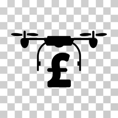 Drone Lirası iş vektör simgesi