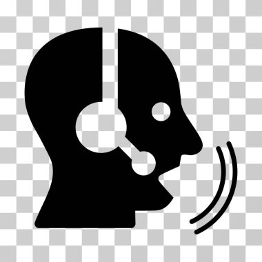 Operatör konuşma vektör simgesi