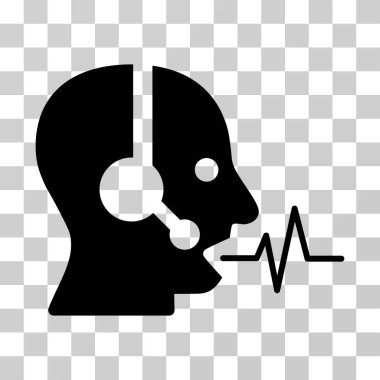 Operatör konuşma vektör simgesi