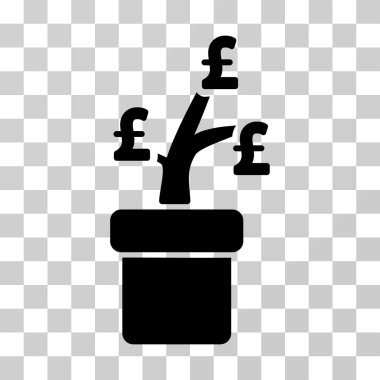 Lirası iş proje bitki vektör simgesi