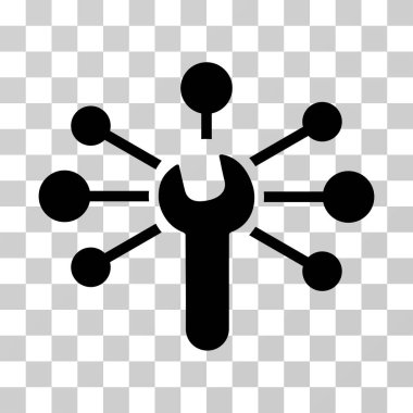 Hizmet anahtarı ilişkiler vektör simgesi