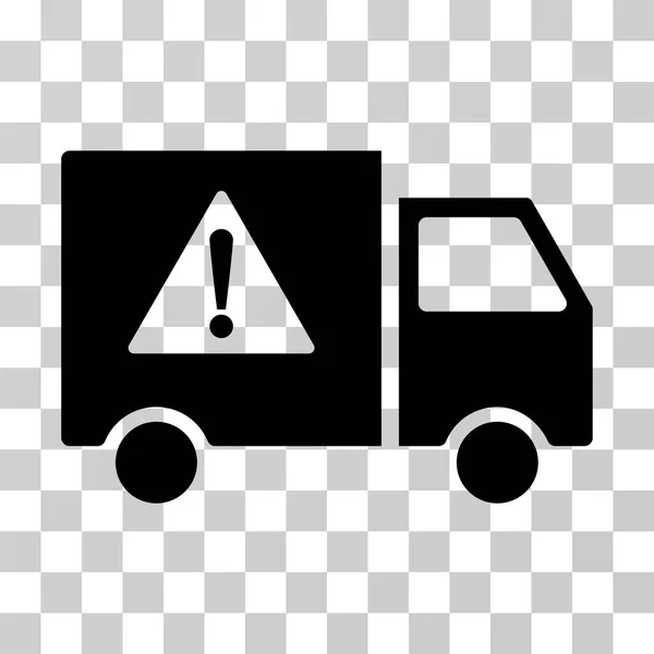 Icône vectorielle de camion de transport de danger — Image vectorielle