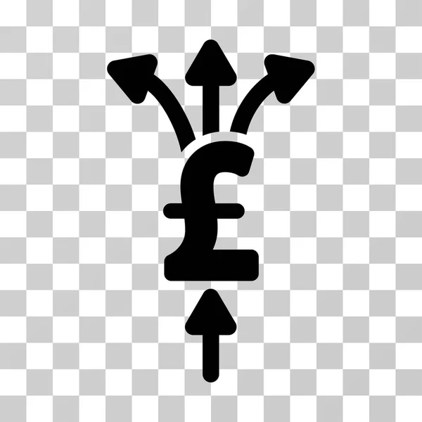 Zahlungsvektorsymbol für Pfund teilen — Stockvektor