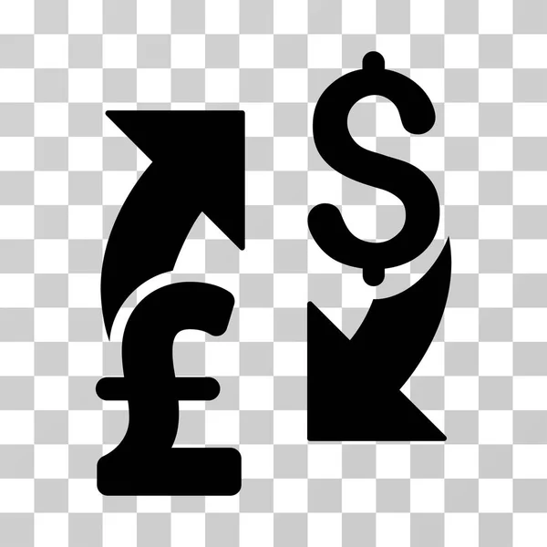 Dólar libra cambio Vector icono — Vector de stock