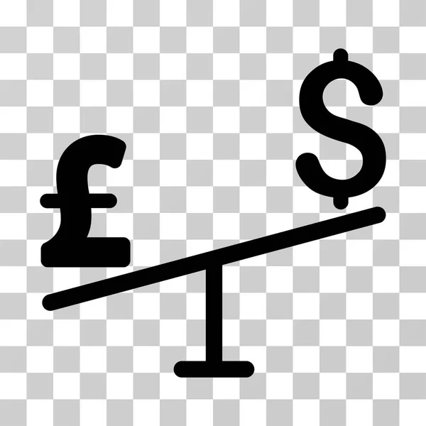 Dollar Pound Swing Icône vectorielle — Image vectorielle
