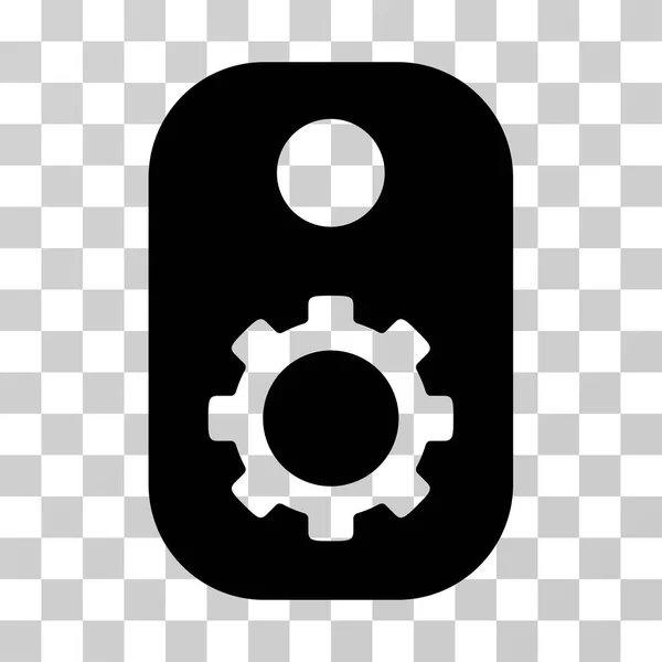 Gear Tag Vector Icon — Stock Vector