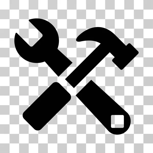 Hammer und Schraubenschlüssel Vektor-Symbol — Stockvektor