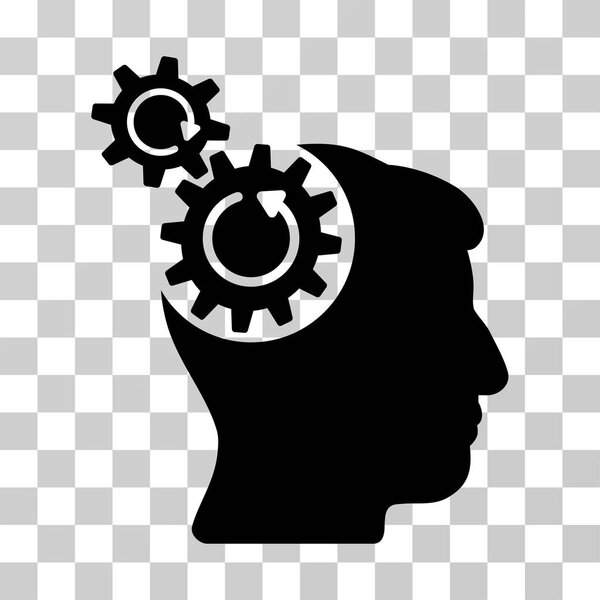 Head Cogs Rotation Vector Icon