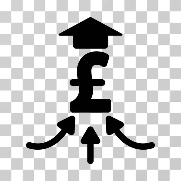 Finanzaggregator-Symbol für Pfund — Stockvektor