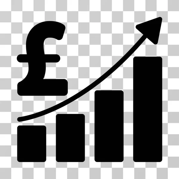 Pound Sales Growth Chart Vector Icon — Stock Vector