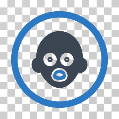 Bebek kafa vektör simgesi