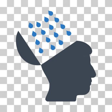 Beyin duş vektör simgesi