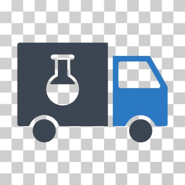 Kimyasal teslimat kamyonu vektör simgesi