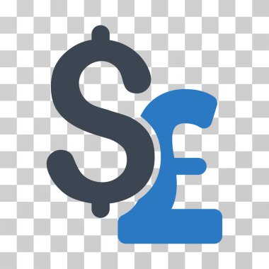 Dolar ve pound vektör simgesi